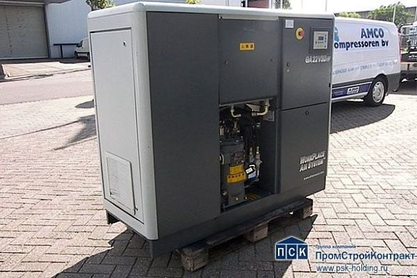 Стационарный винтовой компрессор Atlas Copco GA 22 кВт - 8.5 Бар